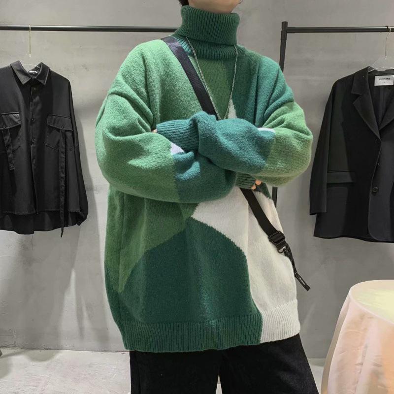 2022 Men's Trendy Loose Knit Turtleneck Sweater – Casual Unisex Winter Style