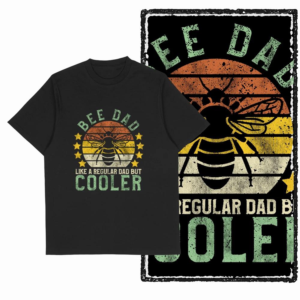 2025 100 cotton funny cool bee print pattern mens Tshirt tide cool plus size mens novel Tshirt S