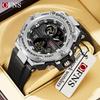Sanda Trendy Dual Display Men's Waterproof Sport Watch with Alarm and Timer