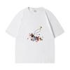 Puppy Print 100% Cotton Round Neck Short-Sleeved T-Shirt: Summer New Arrival for Mother-Daughter Matching