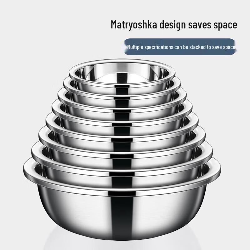 Ouluoti 304 Stainless Steel Multi-Purpose Kitchen Bowl