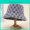 Winter Lady Bucket Hat With Plaid Pattern And Warm Fleece For Outdoor Casual Wear