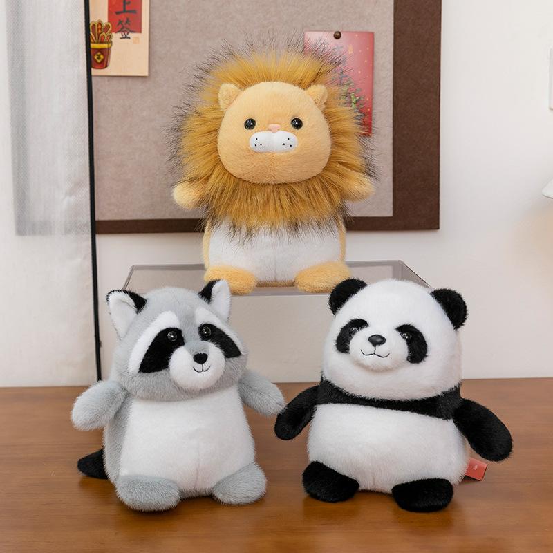 Cute Fat Family Panda Plush Toy Lion Monkey Doll Boutique Doll Children's Gift
