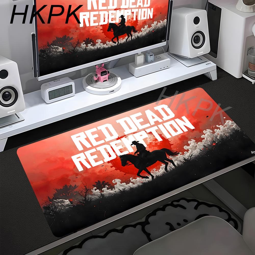 Xxl Anime Red Dead Redemption Mausepad Computer Accessories Game Keyboard Rubber Mousepad Pc Gamer Girl Nonslip Cute Desk Mat
