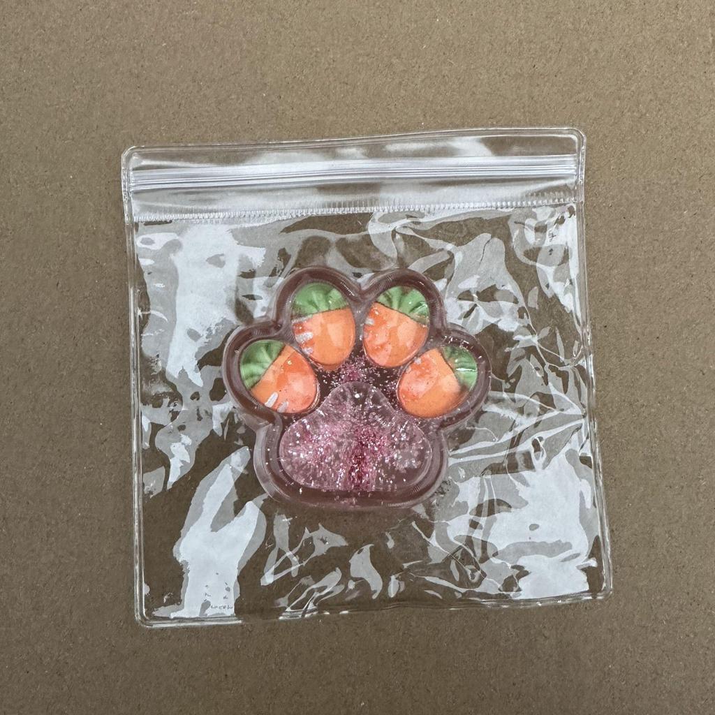 Transparent Jelly Crystal Cat Paw Squeeze Toy - Cute Decompression Slime for Girls