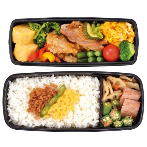 Thermos Bento Box 2 Tier Fresh Lunch Box 900ml Black Gray DJB-905W BKGY
