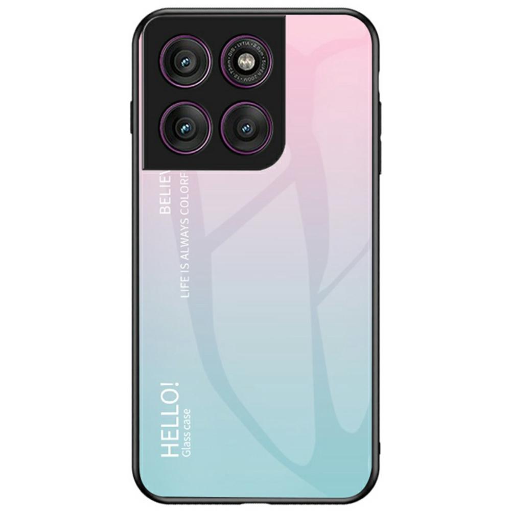 Dėklas Motorola Edge 60 Pro 5G, atsparus įbrėžimams, grūdintas stiklas+PC+TPU telefono dangtelis