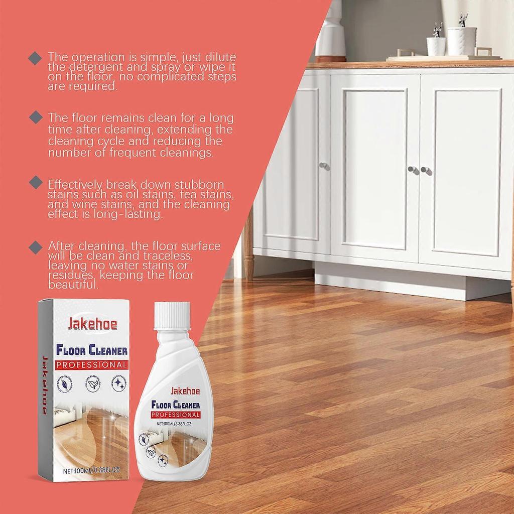 Floor Cleaner, Powerful Decontamination Floor Cleaner, 100ml Laminate Floor Polish Tile Cleaner, Wooden Floor Cleaner