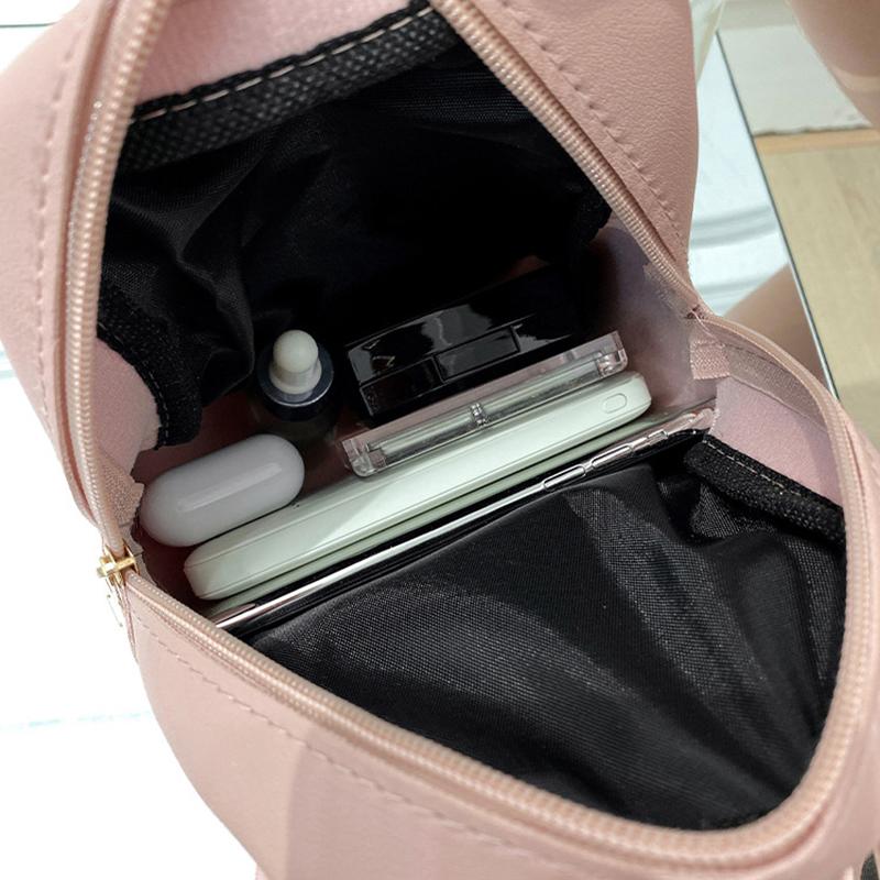 Backpack Women Leisure Pu Small Girls Rucksacks Leisure Zipper Shoulder Bag Knapsack Women Mini School Backpack Traveling Bag