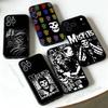 Skull Cool M-Misfits Rock  Phone Case Silicone Soft For IPhone 16,17,15,11,13,12,14,Mini,Pro,Max,Plus,Air,E Black