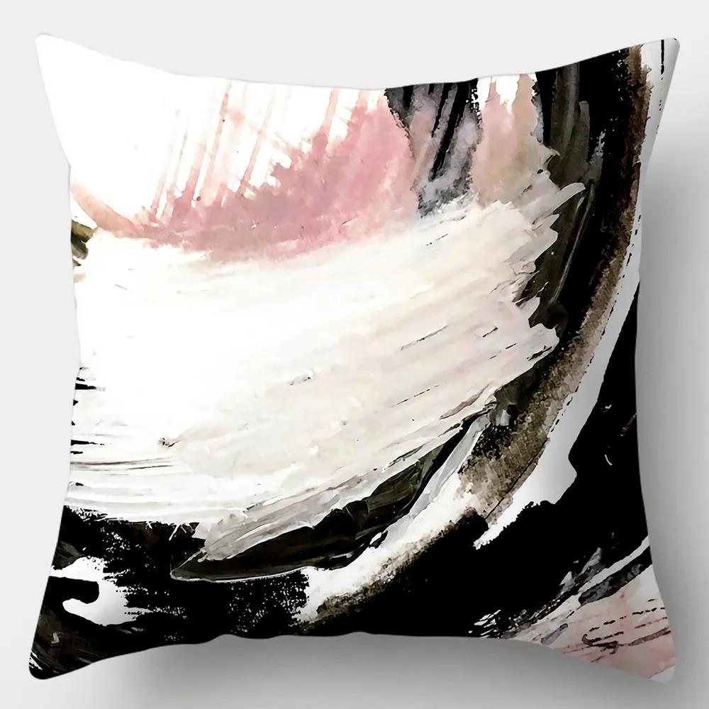 

Картина маслом в художественном стиле наволочка 45 см x 45 см квадратный диван наволочка красочная подушка с чернилами 40x40cm