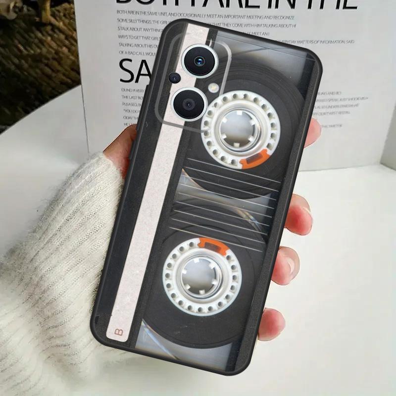 Cassette Mix Tape Case For OPPO Reno 12F 13F 14F 10 11 12 13 14 Pro 8T 7 8 Lite OPPO Find X6 X5 X8 X9 Pro Cover