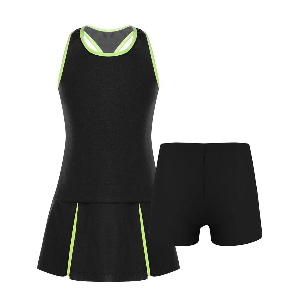 Kids Girls Golf Tennis Dress Outfits Sport Dress and Shorts for Running Gym Exercise Tennis Badminton