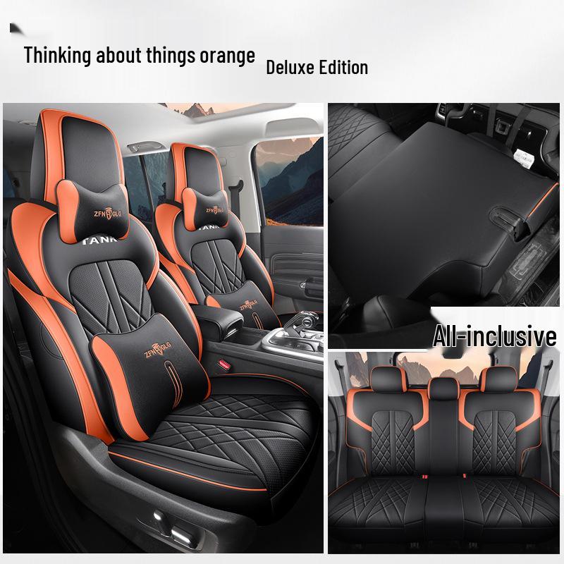 New Model Full Leather Car Seat Cushion for Tank 300 - Universal Fit for Five-Seater, All Seasons