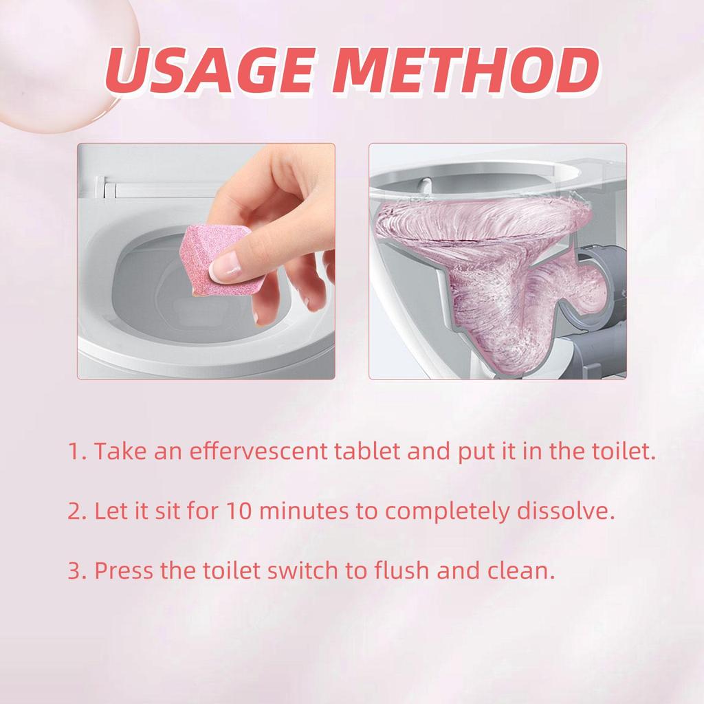 Toilet bowl effervescent tablets Toilet bowl cleaner clean odor yellow stains stains urine stains bidet cleaning tablets