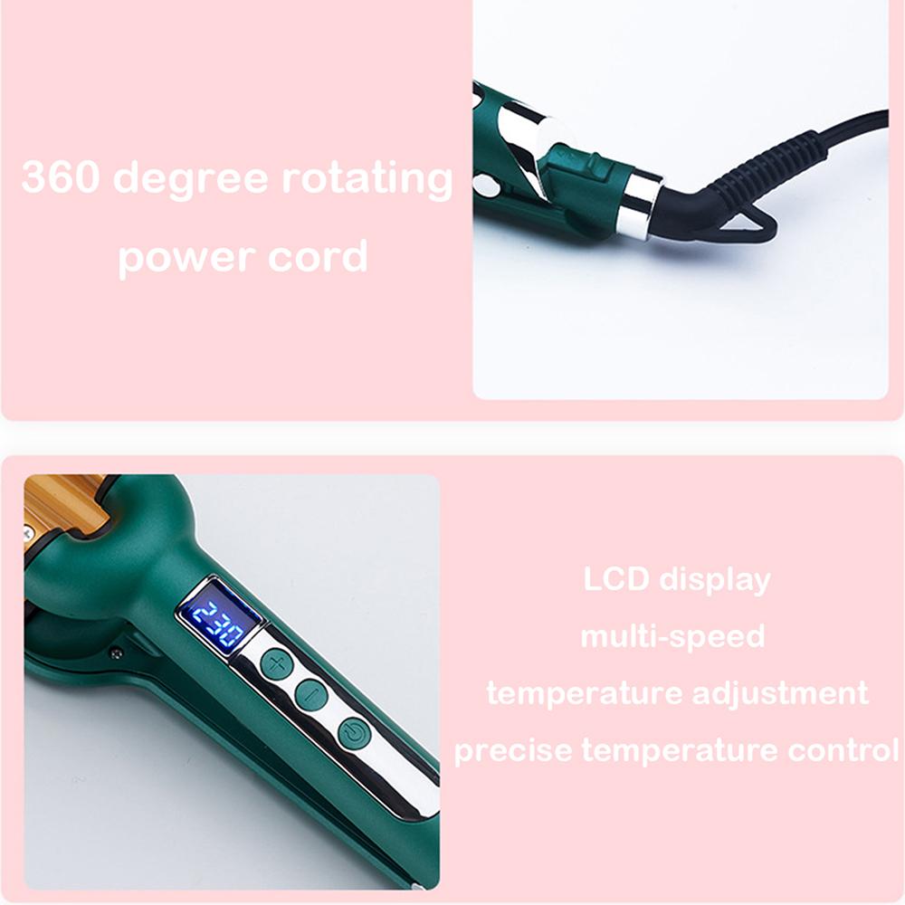 Professional Hair Curler 3 Barrels Egg Roll Bars Curling Iron Ceramic Triple Barrel with LCD Display Crimpers Waves Curler