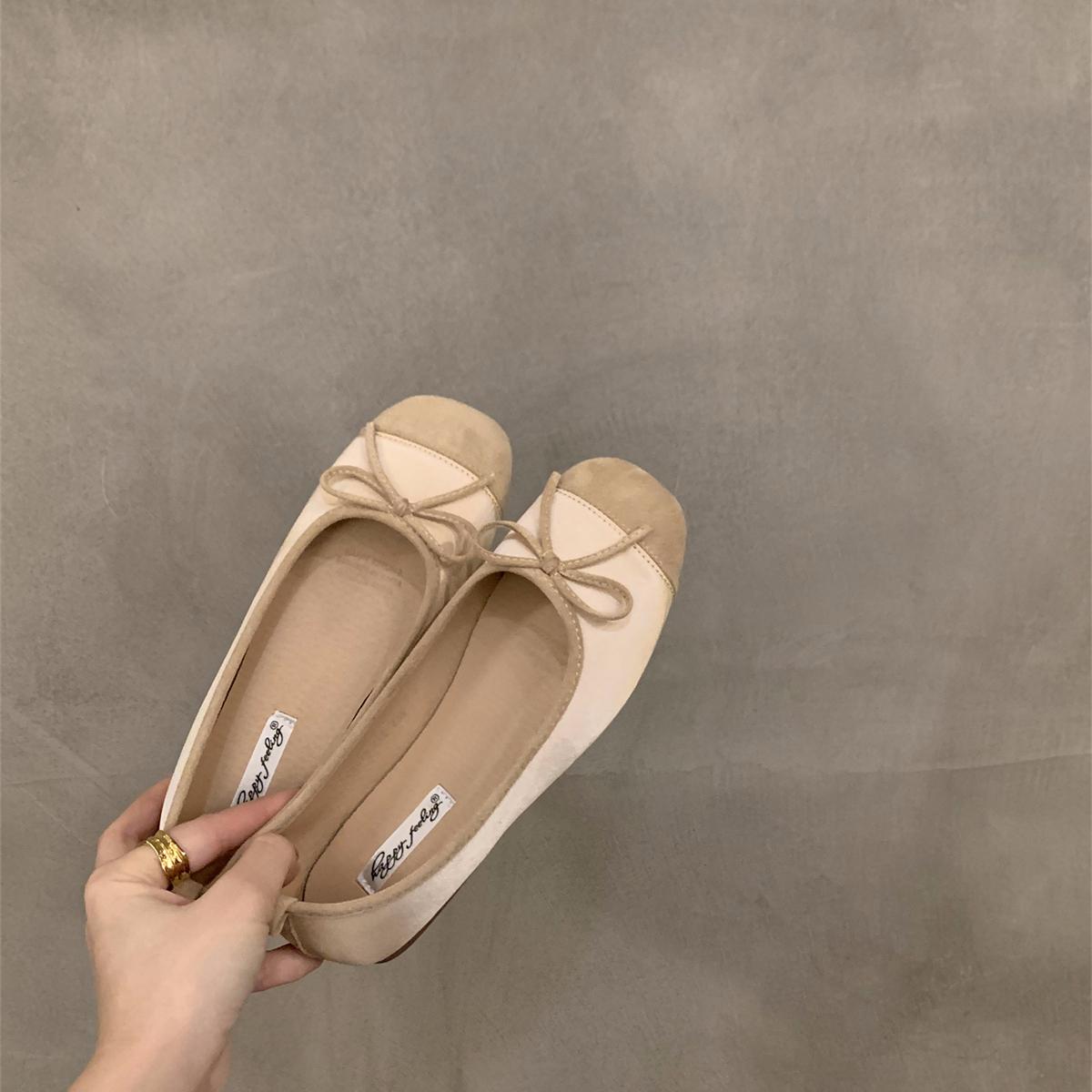 

Весняно-осіннє балетне взуття Жіноче взуття Повсякденне взуття на плоскій підошві Жіноче взуття з круглою головою Однотонне нековзке взуття з неглибоким ротом Модне взуття для медсестер 40 абрикосовий