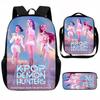 Girls Backpack Primary School Student Backpack Printed Children's Bag Shoulder Bag Pencil Case Three-piece Set
