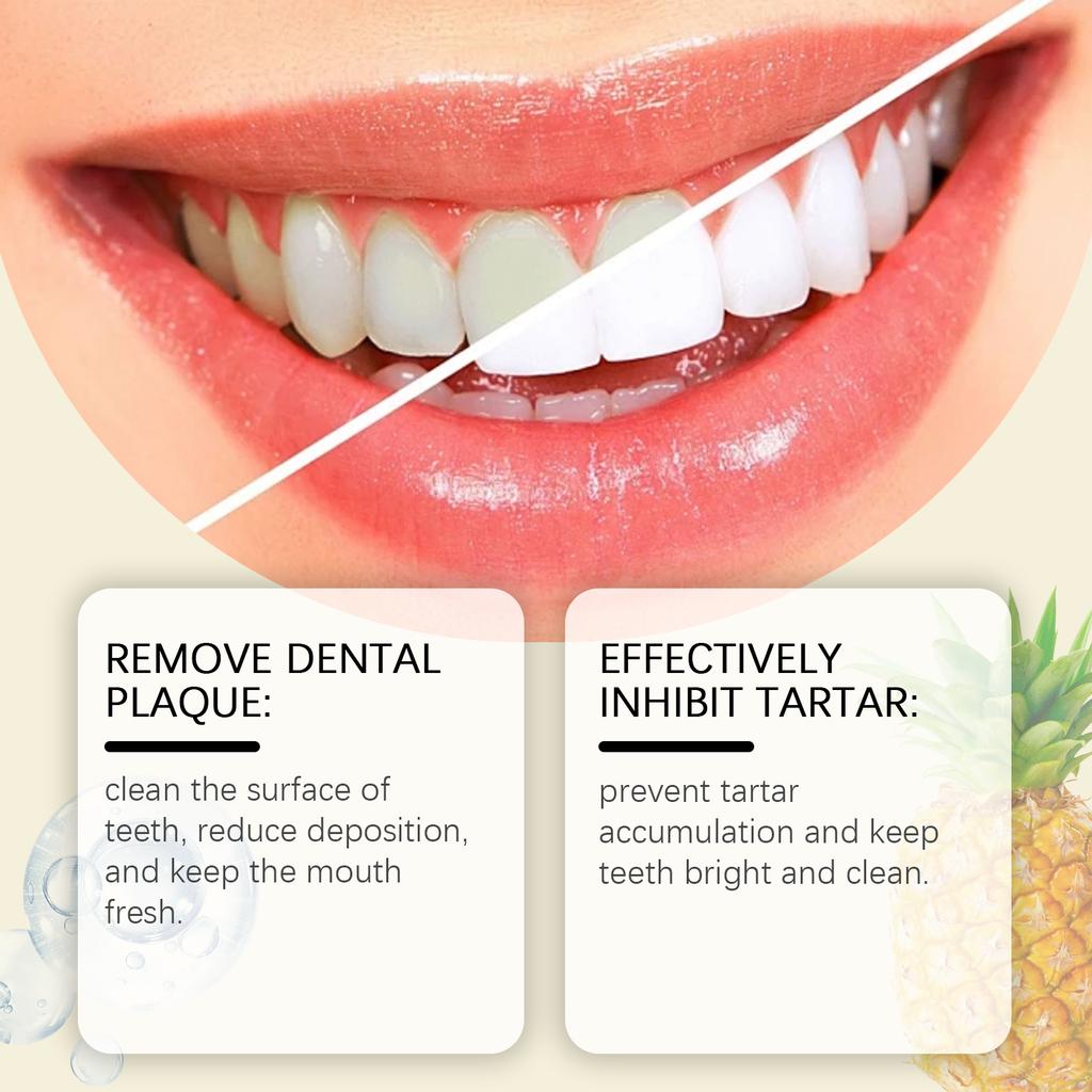 Pineapple Whitening Toothpaste Daily Care Gentle Cleaning Yellow Stains Remove Bad Breath Lasting Brightening Toothpaste