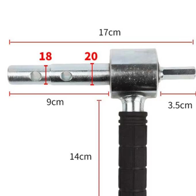 Versatile 18mm 20mm Hex Adapter With Anti-Slip Grip For Electric Ice Auger Drill Bit Connections Power Tools Parts