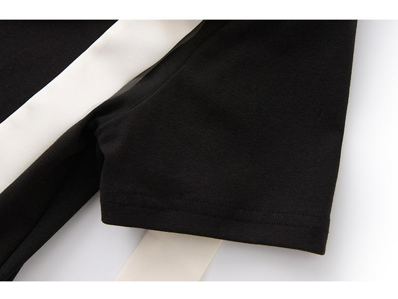 Color Block Stitching Irregular T-shirt - Women's Summer Slim Fit Short Sleeve Top In Gentle Temperament Style