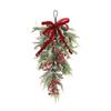 Pine Needles Artificial Christmas Wreath Teardrop Shape Christmas Hanging Decor  Party Decoration