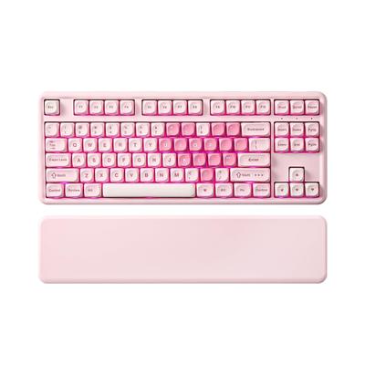 Bezprzewodowa mechaniczna klawiatura gamingowa YUNZII B87 z NKRO, oprogramowaniem, podświetleniem RGB MOA na nadgarstek i obsługą Cocoa Cream V2 BT5.0/2.4G/USB-C, personalizacja QMK/VIA,