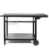 Cart for Plancha with Folding Shelf - - GS170N - 2 Serrated Wheels Ø15 Cm - Top Shelf 85 X 50 Cm