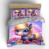 Whimsical Pony Paradise Bedding Sets Duvet Covers Pillowcases(1* Duvet Cover 2* Pillowcases Without Duvet Insert)