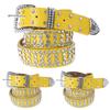 Bling Rhinestone Belt Studded Rhinestone Belt for Jeans Fashion Cowgirl Western Jeans Belt Rhinestone Waistband Belt