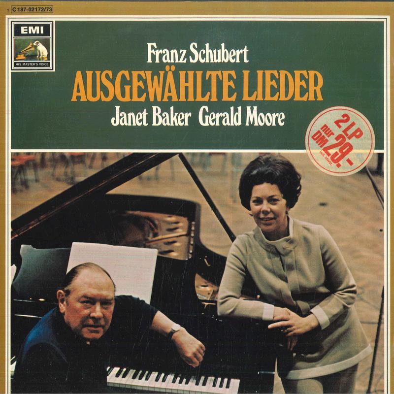 

LP Record JANET BAKER GERALD MOORE Schubert Ausgewahlte Lieder 1C18702172 HIS MASTERS V Germany Classical Used