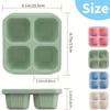2pcs 4-compartment Bento Boxes with Lids, Microwave & Dishwasher Safe, 4 Colors, Ideal for Meal Prep, Office, Camping & School