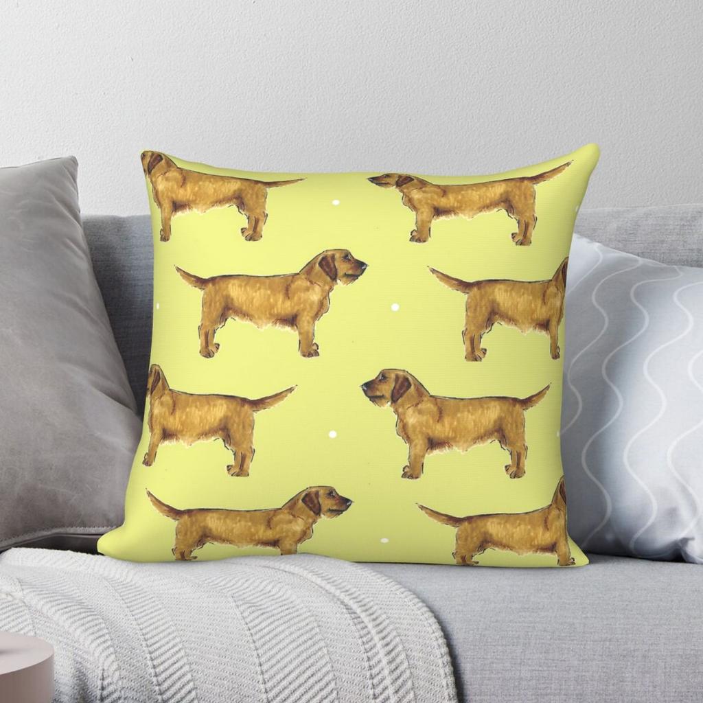 Basset Fauve De Bretagne Square Pillowcase Polyester Linen Velvet Pattern Zip Decor Pillow Case Home Cushion Cover