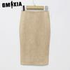 GMXIA Women's Fashion Casual Solid Color Print Summer Spring Skirt