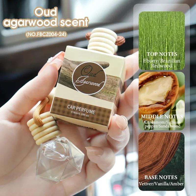 Car Hanging Perfume Diffuser Air Outlet Freshener Fragrance Pendant Auto Car Deodorant Glass Bottle Air Freshener Aromatherapy