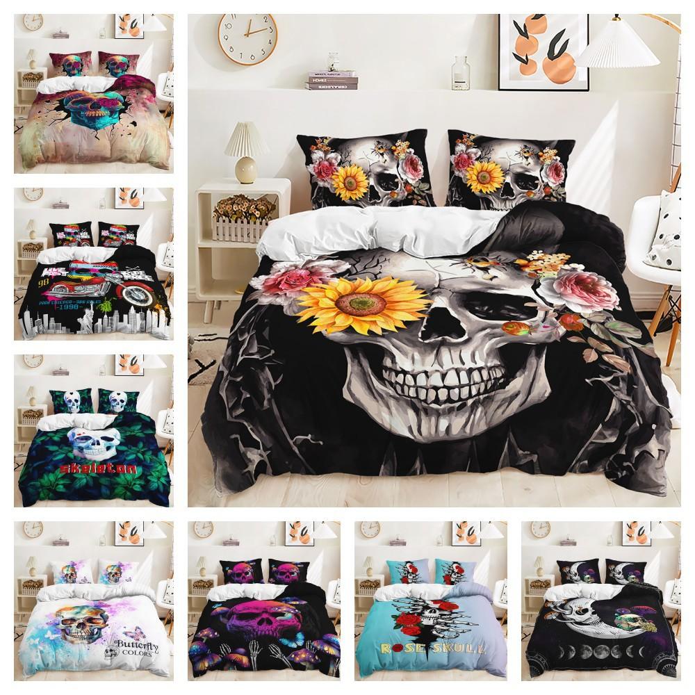 

Three-Piece Quilt Cover Skull Two-Piece Bedding Set 135 * 200 (two-piece set) 90g