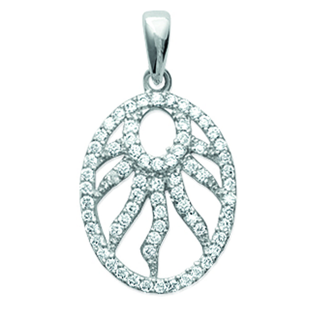 Les Trésors De Lily [K7707] - Silver Pendant 'Goddess' Silver White (rhodium-plated) - 18x14 Mm