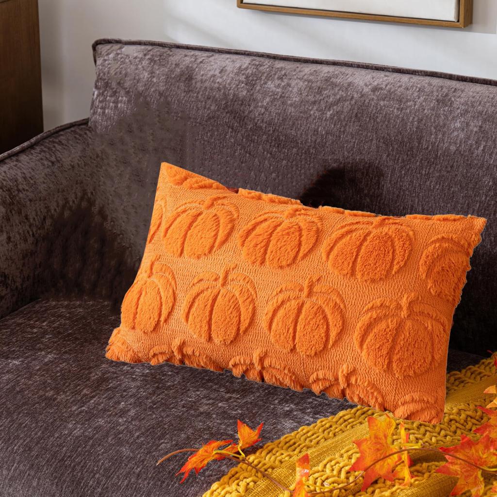 Pumpkin Printed Festival Living Room Sofa Decorative Cushion Cover Rectangle Soft Plush Halloween Throw Pillow Cases 30x50cm