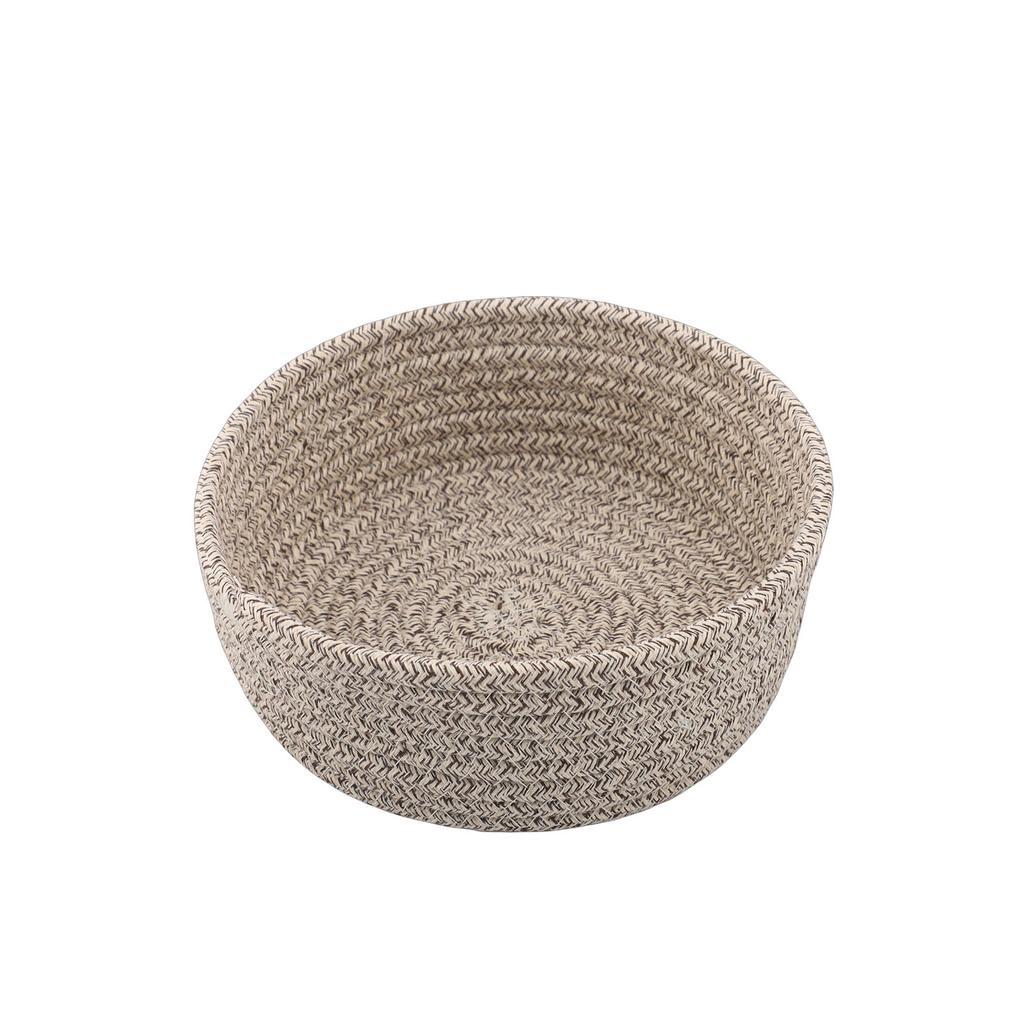 3 stuks Ronde Gevlochten Opbergmand Katoenen Touw Gevlochten Mand Organizer voor Huis Kantoor