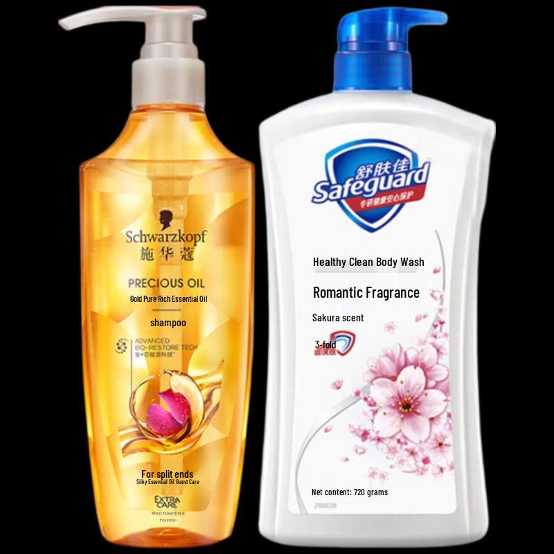 Набор: Гель для душа Safeguard Sakura и Шампунь Schwarzkopf