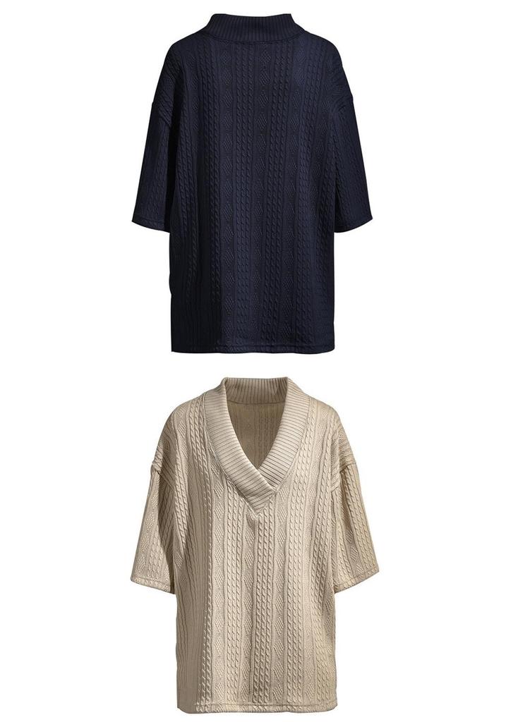 2025 Men's Summer Loose V-neck Knit T-shirt - Casual Short Sleeve, Plain Color Sports Tee