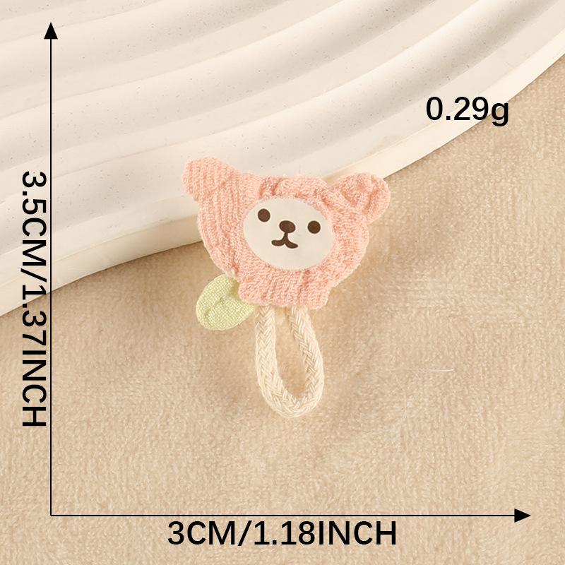 Computer Embroidery Label Decorative Jewelry Cute Plush Bow Hairpin Leather Ring Hair Accessories Accessories Clothing Patch Cloth Label