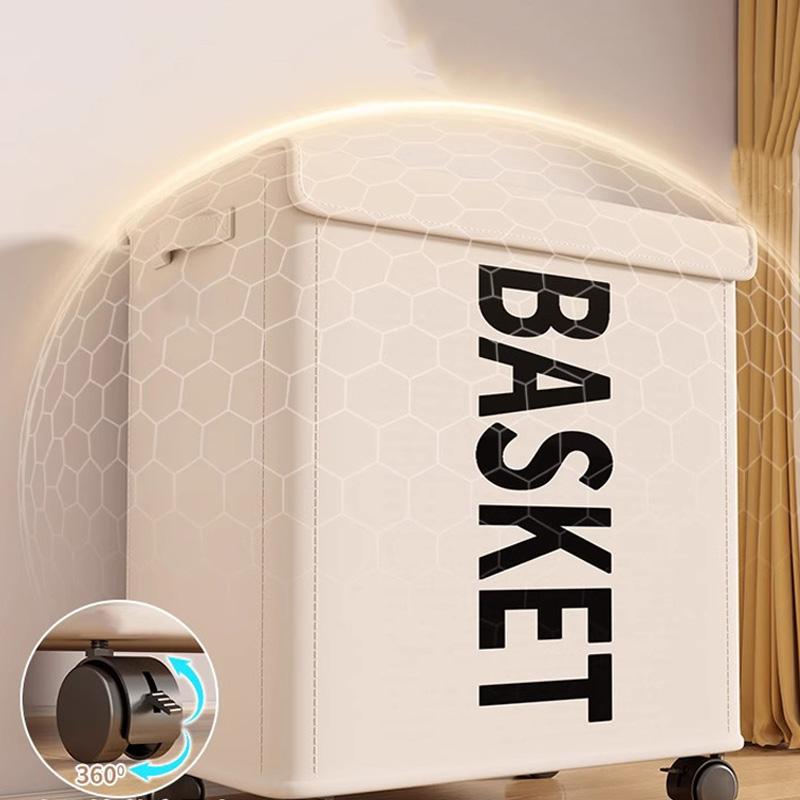 1pc Toy Storage Box Foldable Doll Snacks Storage Box Large Capacity Covered  Storage Bucket Laundry Basket Home Organizer