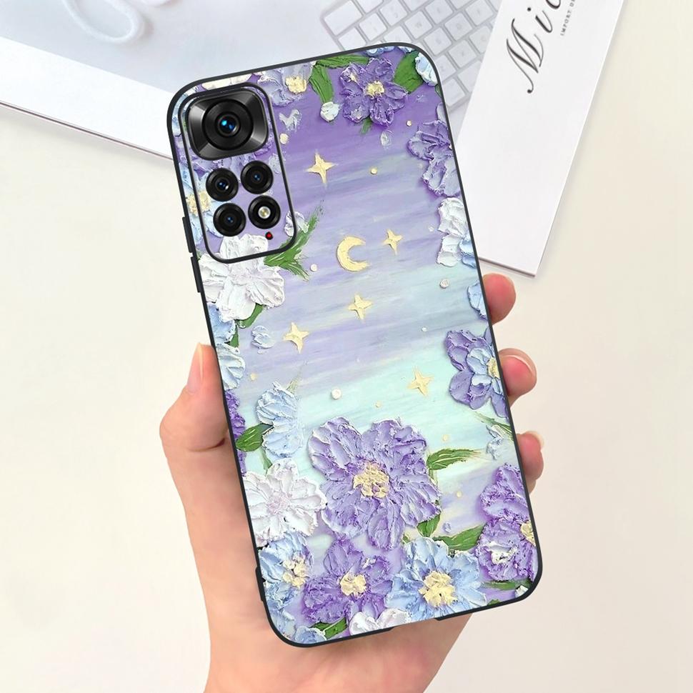 

Phone Case For Xiaomi Redmi Note 11 Cover Cat Colorful Case Silicon Soft For Redmi Note11 Note11 4G Shockproof Protection Cover Xiaomi Redmi Note 11
