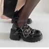 Fashion Punk Dark JK Uniform Mary Janes Shoes Thick Heel Women's Shoes Rock Chick Short Height Increase Platform Casual Shoes for Ladies