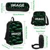 Football Printed Pattern Backpack Cool and Personalized Three Piece Set for Boys Large Capacity Backpack, Meal Bag Pencil Case