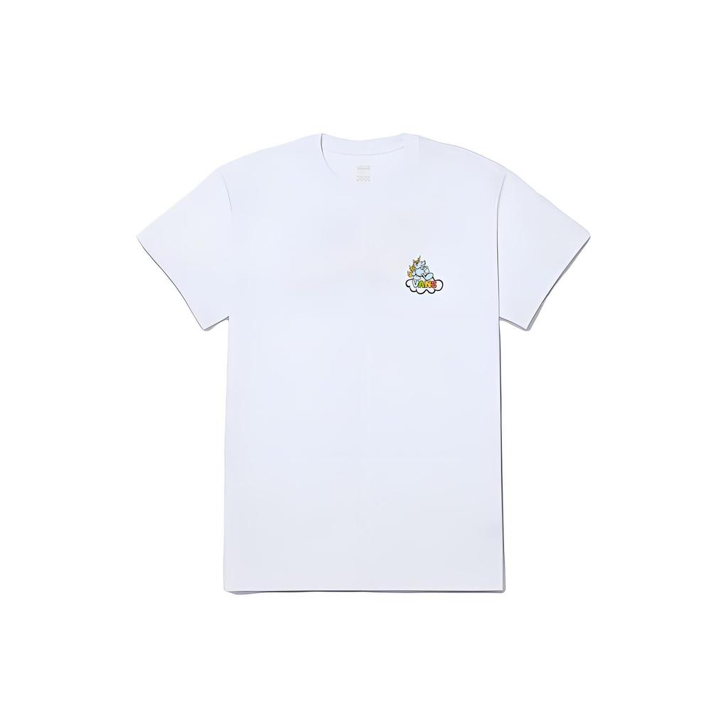 Vans T Shirts Women's White Crew Neck Moderate Straight Fit VN000C0SWHT