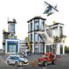 City Serie Allgemeines Polizeipräsidium Polizeiauto Hubschrauber Kreative Bausteine Kinderpuzzle Spielzeug für Kinder Geschenke 60141