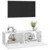 Vidaxl Szafki Ścienne Pod Tv, 2 Szt., Białe, 100X30X30 Cm