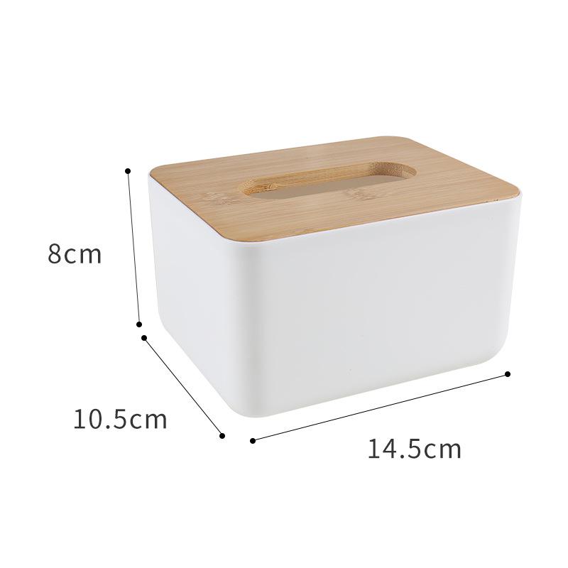 Bamboo Tissue Box with Print Logo and Wooden Lid - Luxury Gift and Storage Solution